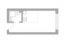 Планировка квартиры студии, 26,9 м2