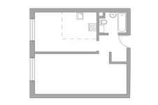 Планировка 2-комнатной квартиры, 41,6 м2