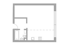 Планировка квартиры студии, 39,9 м2
