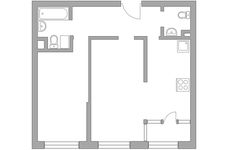 Планировка 2-комнатной квартиры, 66,2 м2