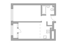 Планировка 2-комнатной квартиры, 41,1 м2