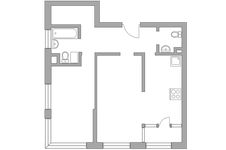 Планировка 2-комнатной квартиры, 70,5 м2