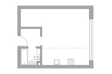 Планировка квартиры студии, 35 м2