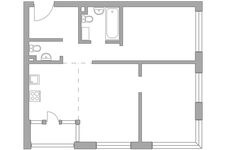 Планировка 3-комнатной квартиры, 64,6 м2