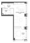 Планировка 2-комнатной квартиры, 48,41 м2