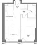 Планировка 2-комнатной квартиры, 54,04 м2