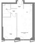 Планировка 2-комнатной квартиры, 53,99 м2
