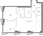 Планировка 3-комнатной квартиры, 74,08 м2
