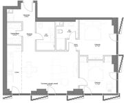 Планировка 3-комнатной квартиры, 73,8 м2