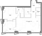 Планировка 3-комнатной квартиры, 73,82 м2