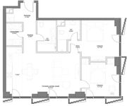 Планировка 3-комнатной квартиры, 75,3 м2