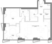 Планировка 3-комнатной квартиры, 74,79 м2