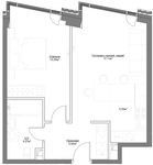 Планировка 2-комнатной квартиры, 49,22 м2