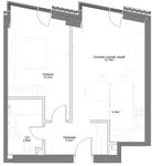 Планировка 2-комнатной квартиры, 47,69 м2