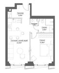 Планировка 2-комнатной квартиры, 50,27 м2