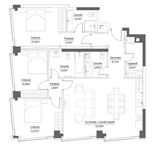 Планировка 3-комнатной квартиры, 77,3 м2
