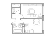 Планировка 1-комнатной квартиры, 32,36 м2