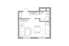 Планировка квартиры студии, 25,75 м2