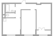 Планировка 2-комнатной квартиры, 52,35 м2