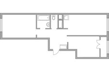 Планировка 2-комнатной квартиры, 54,4 м2