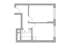 Планировка 1-комнатной квартиры, 31,06 м2