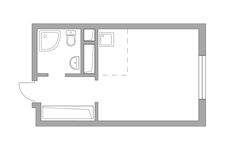 Планировка квартиры студии, 23,42 м2