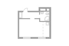 Планировка квартиры студии, 25,75 м2