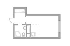 Планировка квартиры студии, 21,47 м2