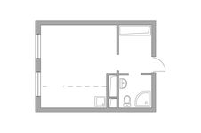 Планировка квартиры студии, 25,87 м2