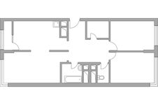 Планировка 3-комнатной квартиры, 76,63 м2