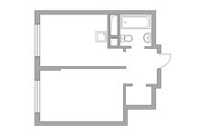 Планировка 1-комнатной квартиры, 32,2 м2