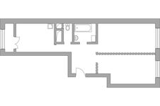 Планировка 2-комнатной квартиры, 58,25 м2