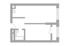 Планировка 1-комнатной квартиры, 45,49 м2