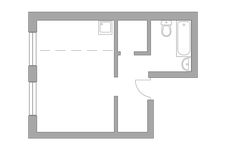 Планировка квартиры студии, 29,3 м2