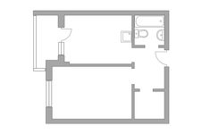Планировка 1-комнатной квартиры, 37,2 м2