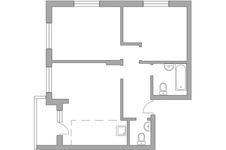 Планировка 3-комнатной квартиры, 66,3 м2