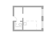 Планировка квартиры студии, 25,7 м2