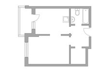 Планировка 1-комнатной квартиры, 37,1 м2