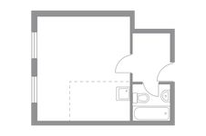 Планировка квартиры студии, 28,4 м2