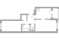 Планировка 2-комнатной квартиры, 58,2 м2
