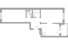 Планировка 2-комнатной квартиры, 54,3 м2