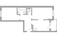 Планировка 2-комнатной квартиры, 59,2 м2