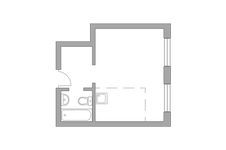 Планировка квартиры студии, 26,2 м2