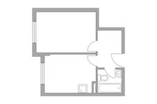 Планировка 1-комнатной квартиры, 31,1 м2