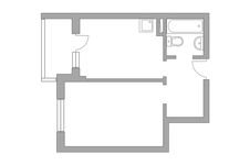 Планировка 1-комнатной квартиры, 34,1 м2