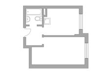 Планировка 1-комнатной квартиры, 32,7 м2