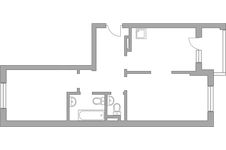 Планировка 2-комнатной квартиры, 59,2 м2