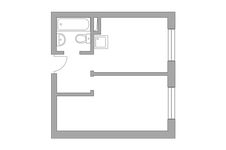 Планировка 1-комнатной квартиры, 31,3 м2