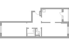 Планировка 2-комнатной квартиры, 60,2 м2