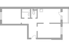 Планировка 2-комнатной квартиры, 52,7 м2